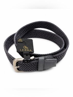 🩵LEBRA Men’s Braided Elastic Belt in Charcoal Gray